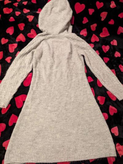 Grey Hoodie Dress - Thumbnail 3