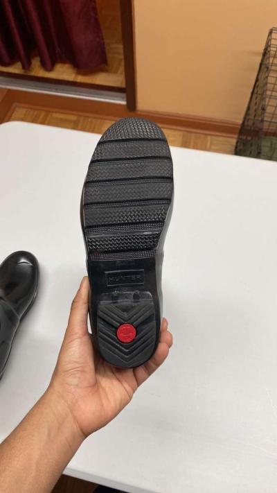 HUNTER Short Gloss Black MidCalf Rubber Rain Boots Size 8 - Thumbnail 5