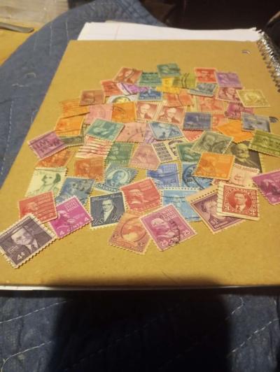 rare USPS stamps mostly of past presidents - Weatherford, Texas