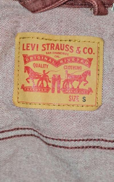 Levis The Trucker Red Denim Jean Jacket - Thumbnail 4