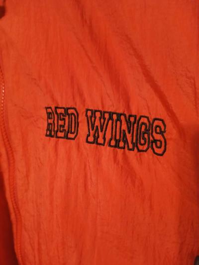 90s Vintage Red Wings Mens Large Starter Windbreaker Jacket - Thumbnail 4