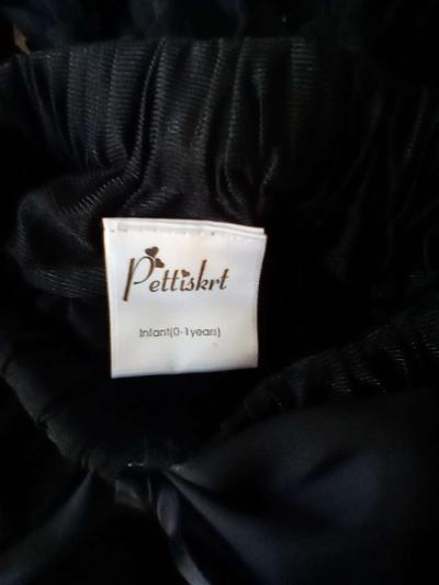 0 to 1yrs Black TuTu Pettiskrt EUC Bow Cinches Waist - Thumbnail 6