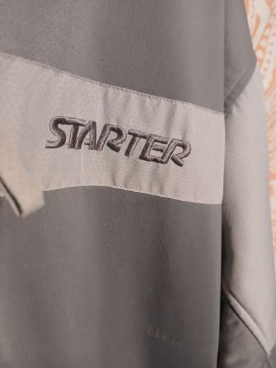 Starter Full Zip Track Warm Up Jacket Gray Mens Large - Thumbnail 4