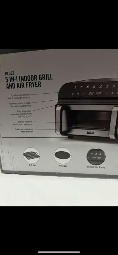 New Open box   bella PRO  105qt Touchscreen 5in1 Indoor Gril - Thumbnail 3