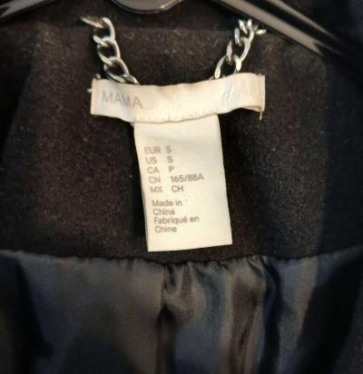 H and M MaternityBlackCoat for women size S - Thumbnail 3