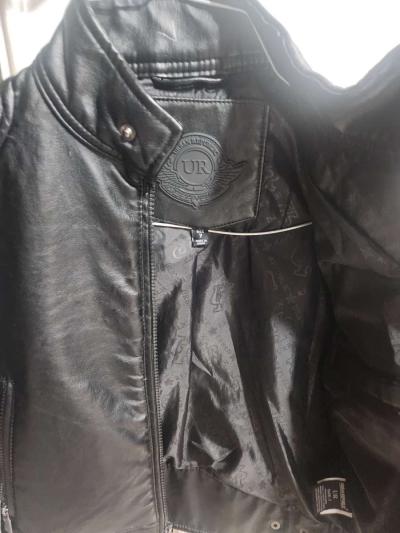 urban republic boys black leather jacket - Thumbnail 3