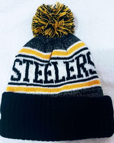 Beanie Pom Pom Pittsburgh Steelers Winter Hat - Thumbnail 2