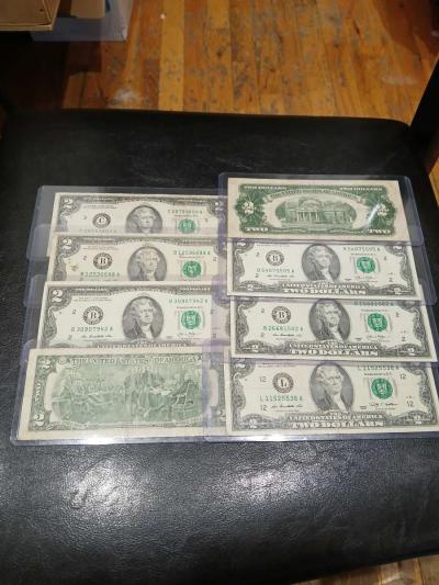 8 USA 2 Dollar Bills - Thumbnail 2