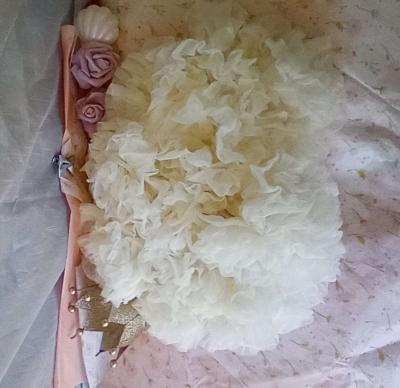 0 to 1yrs Ivory TuTu Pettiskirt EUC Bow Cinches Waist - Thumbnail 4