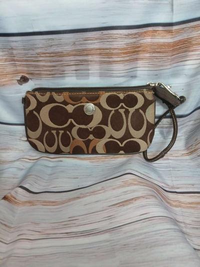 Coach Vintage sateen and leather wristlet - Thumbnail 6