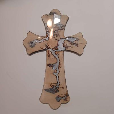 Lichtenburg Art Wall Mounted Wall Hanging Cross Crucifix Epo