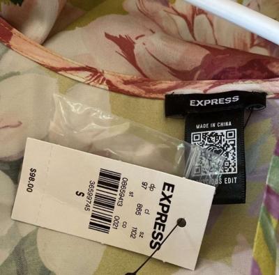 Express Satin Floral Tie Front Bralette Two Piece Top S NEW - Thumbnail 5