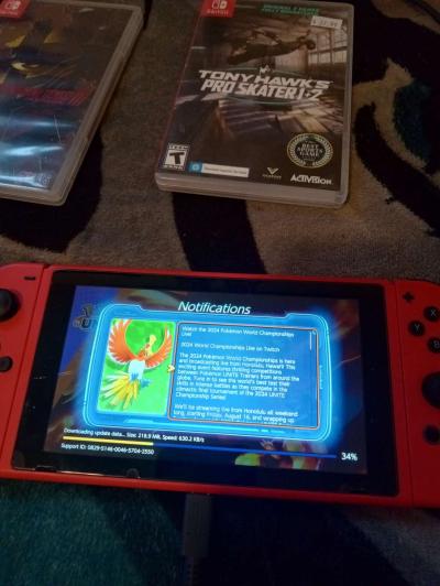 Nintendo switch with original box it came in 3 games - Thumbnail 2