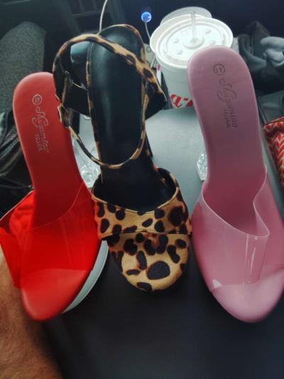 brand new womens heels custom made glass - Thumbnail 3