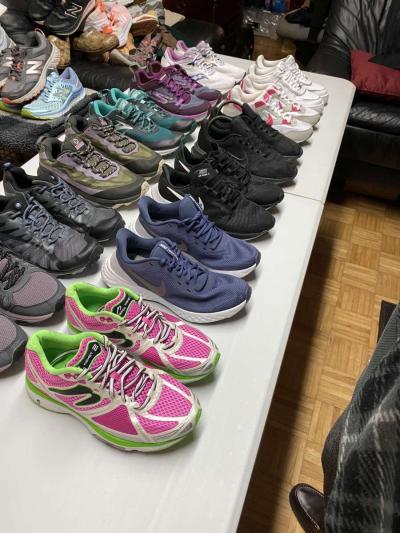 12 Pairs Womens Athletic Mixed Brands Sneaker Bundle Size 9 - Thumbnail 2