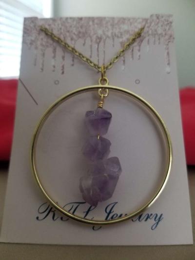 Natural Amethyst Pendant - Thumbnail 2
