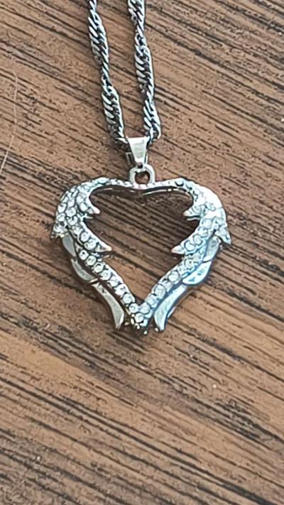 Sterling Silver Heart Necklace - Thumbnail 2