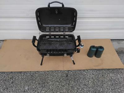 Black Portable Propane Gas Grill 2 Full Propane Tanks New - Thumbnail 6