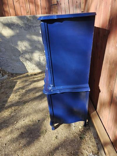 Vintage Elegant blue dresser with silver ornate handles - Thumbnail 4
