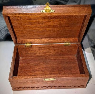 Vintage wooden jewelry box - Thumbnail 2