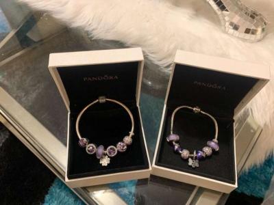purple and light purple Pandora Charm Bracelets - Thumbnail 2