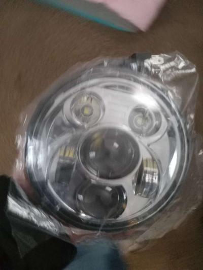 pair of round led headlights h4 input - Thumbnail 2