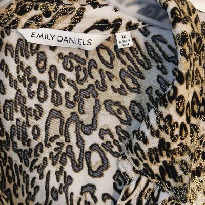 Emily Daniels Leopard Print Blouse Size 1X - Thumbnail 2