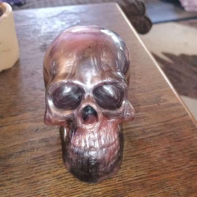Epoxy Resin Skull Multiple Colors  Black 3 Tall 3 Wide 4 Tal - Thumbnail 2