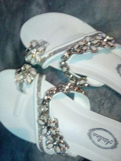 sequined white atalina shoes - Thumbnail 2