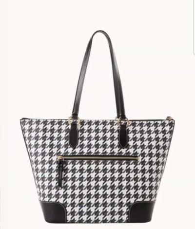 Authentic Dooney and Bourke Houndstooth Career tote NWOT - Thumbnail 2