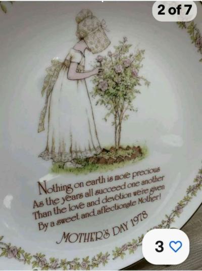 Commemorative Mothers Day 1978 Plate Holly Hobbie American G - Thumbnail 4