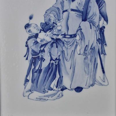 Asian blue and white porcelain painting Chinese antique porc - Thumbnail 4