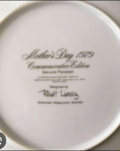 Mothers Day 1979 Commemorative Plate Robert  Laessig Designe - Thumbnail 2