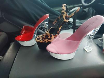 brand new womens heels custom made glass - Houston, Texas