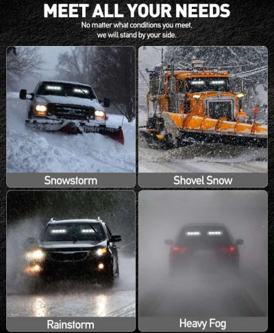 White New LED Emergency Light Bar - Thumbnail 4