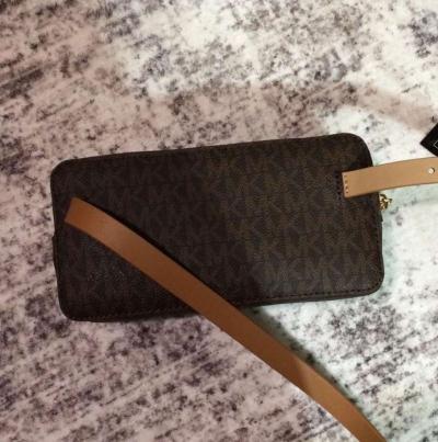 Michael Kors Fanny pack Belt Bag Leather Brown Signature MK - Thumbnail 6