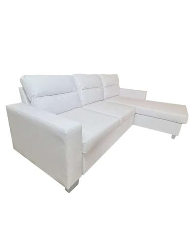 Seccional sofa cama reversible en blanco - Thumbnail 3