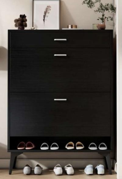 black shoe cabinet - Thumbnail 2