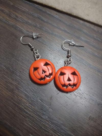 pumpkin earrings set