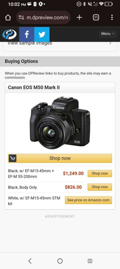 Canon EOS M50 Mark ii mirrorless 4k camera - Thumbnail 4