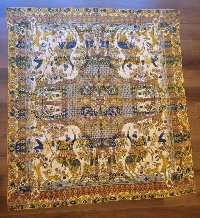 Embroidered Persian Tapestry Tablecloth Blanket Wall Decor - Thumbnail 3