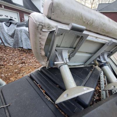 Oversized Pontoon Seat With Double Pedestal Base - Thumbnail 2