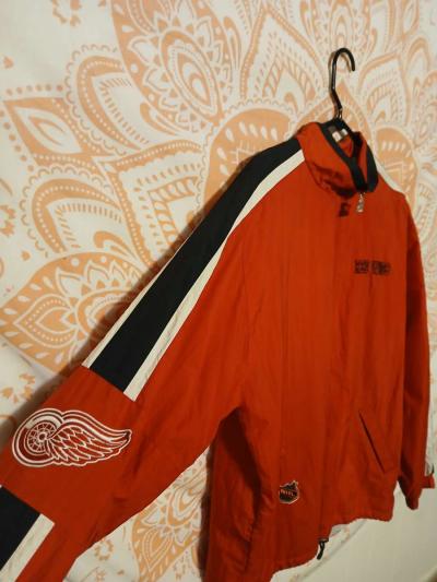90s Vintage Red Wings Mens Large Starter Windbreaker Jacket - Thumbnail 2