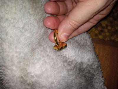 cloverleaf design ring with diamond chips - Thumbnail 5