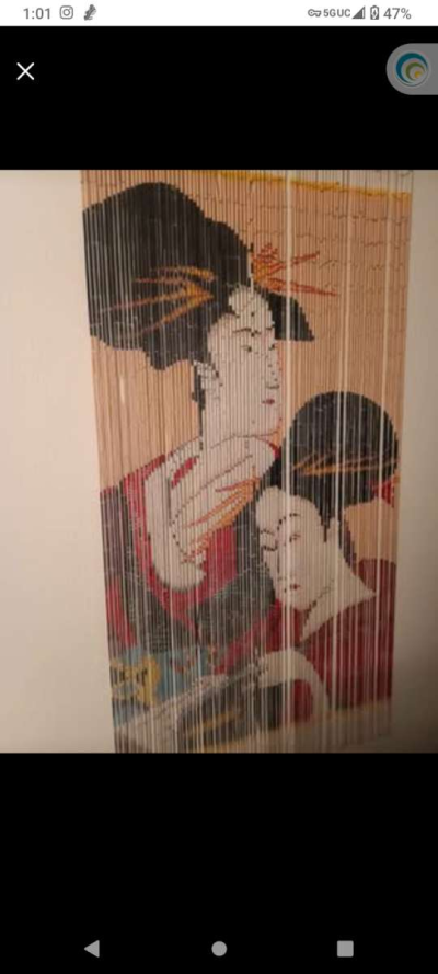 Two Geisha Beaded Curtain - Thumbnail 2