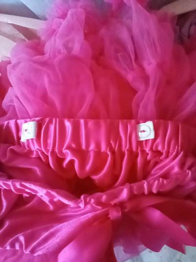 4 to 5yrs Hot Pink TuTu Pettiskirt EUC Button Cinchers - Thumbnail 5