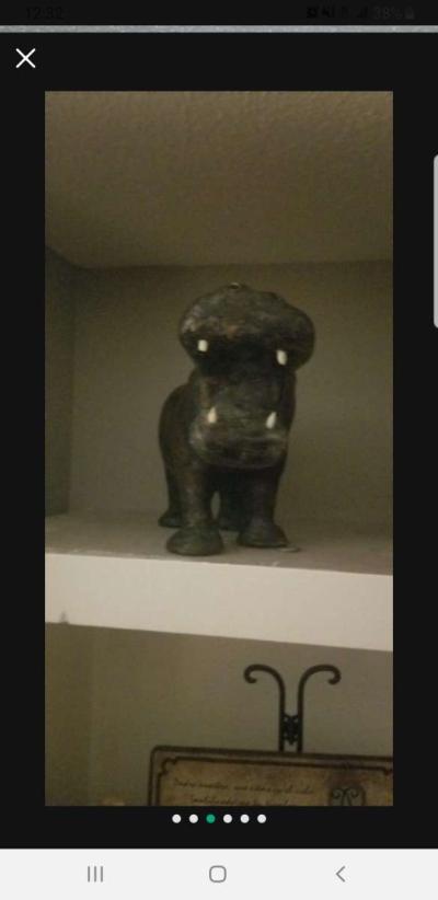 hippopotamus leather wrapped hippopotamus - Thumbnail 3