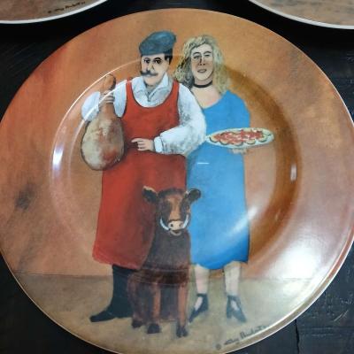 Lot of 3 Guy Buffet Storefront Collection Plates - Thumbnail 2