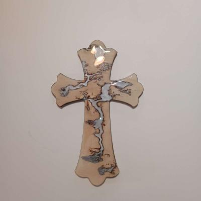 Lichtenburg Art Wall Mounted Wall Hanging Cross Crucifix Epo - Thumbnail 4