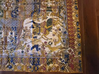 Embroidered Persian Tapestry Tablecloth Blanket Wall Decor - Thumbnail 5